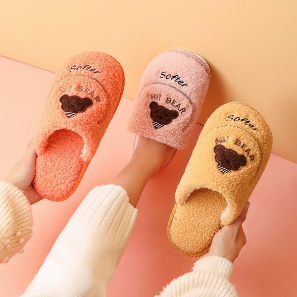 slippers cute bear women warm winter cartoon home cotton shoes soft plush indoor slipper couples house bedroom floor slides, Black
slippers cute bear women warm winter cartoon home cotton shoes soft plush indoor slipper couples house bedroom floor slides, Black