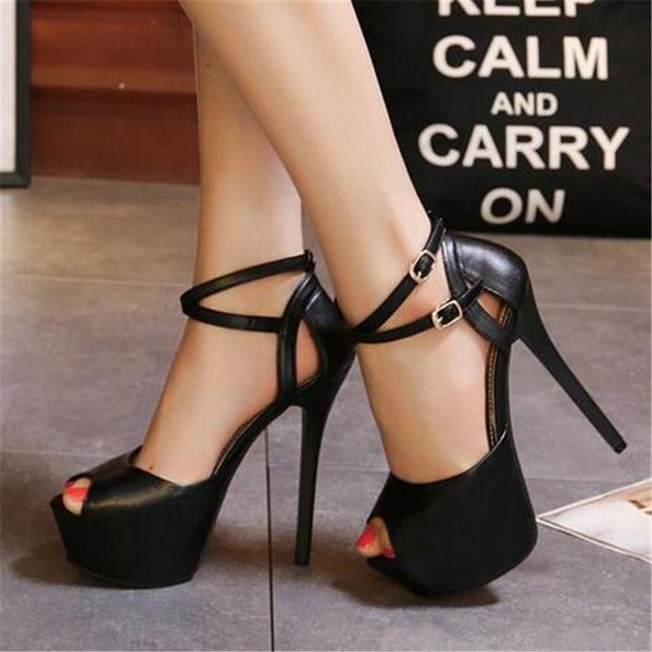 women fine ankle strap sandals 14cm button belt leather waterproof platform nightclub super high heel fish mouth shoe black
women fine ankle strap sandals 14cm button belt leather waterproof platform nightclub super high heel fish mouth shoe black