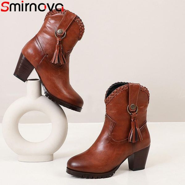 boots smirnova 2021 fashion autumn winter ankle women casual shoes round toe tassel vintage cowboy western woman, Black
boots smirnova 2021 fashion autumn winter ankle women casual shoes round toe tassel vintage cowboy western woman, Black