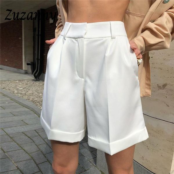 women's shorts zuzanny casual high waisted office loose chic blazer mini street wear summer 2021 zip up women trousers, White;black 
women's shorts zuzanny casual high waisted office loose chic blazer mini street wear summer 2021 zip up women trousers, White;black