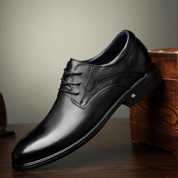 men dress shoes genuine leather comfortable lace up fashion business gentleman's mens classic zapatos hombre vestir, Black
men dress shoes genuine leather comfortable lace up fashion business gentleman's mens classic zapatos hombre vestir, Black