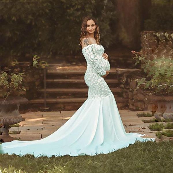 clothes for pregnant women lace stitching chiffon maternity dresses v-neck long sleeve dress pography po woman, White
clothes for pregnant women lace stitching chiffon maternity dresses v-neck long sleeve dress pography po woman, White