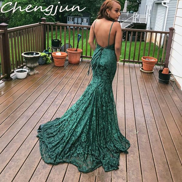 party dresses chengjun emerald green women mermaid back open evening dress, White;black
party dresses chengjun emerald green women mermaid back open evening dress, White;black