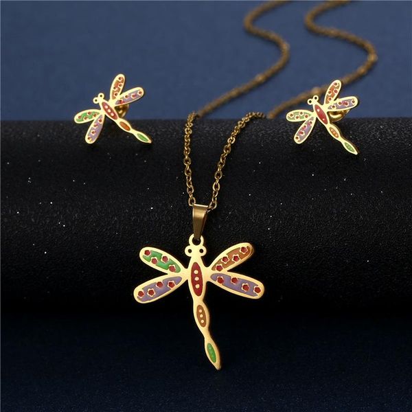 pendant necklaces colorful dragonfly necklace for women gold stainless steel enamel insect dripping oil neck jewelry christmas gift, Silver
pendant necklaces colorful dragonfly necklace for women gold stainless steel enamel insect dripping oil neck jewelry christmas gift, Silver