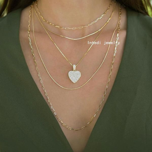 chains fashion heart pendant necklace white 3a cubic zirconia gold color copper box chain girl trendy jewelry gift women accessories cz, Silver
chains fashion heart pendant necklace white 3a cubic zirconia gold color copper box chain girl trendy jewelry gift women accessories cz, Silver
