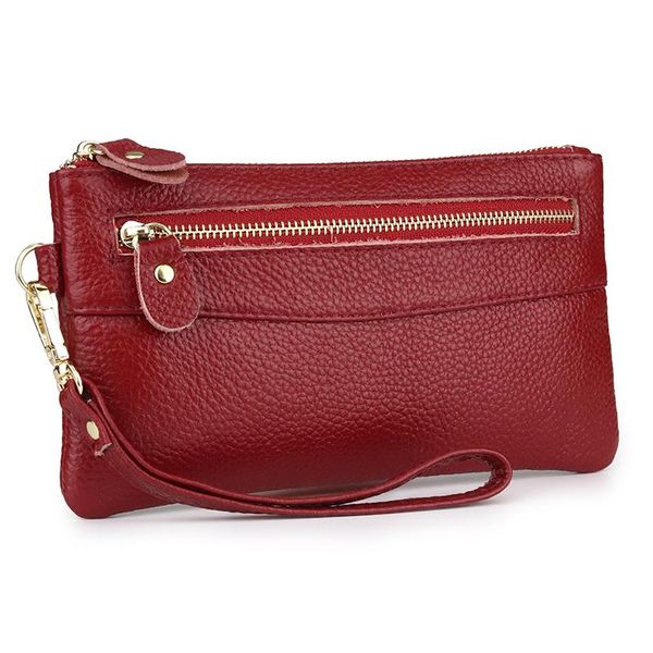 wallets fashion zipper purse with hand rope d 100% cow leather women clutch wallet mini mobile phone bag female, Red;black
wallets fashion zipper purse with hand rope d 100% cow leather women clutch wallet mini mobile phone bag female, Red;black