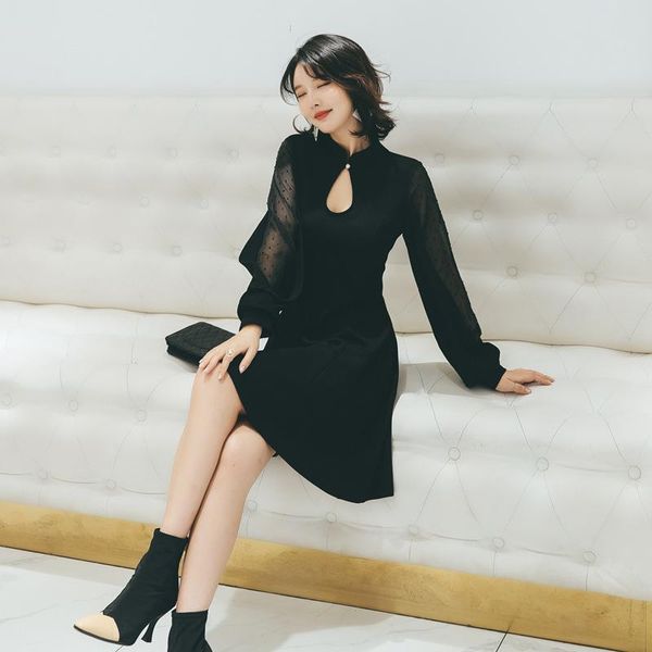 casual dresses l-5xl large size black summer 2021 long sleeve print polka dot dress women vintage plus robe femme, Black;gray
casual dresses l-5xl large size black summer 2021 long sleeve print polka dot dress women vintage plus robe femme, Black;gray
