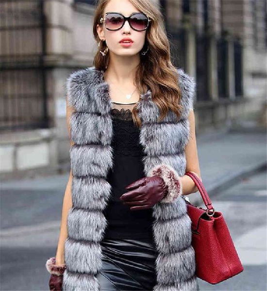 long faux fur vest elegant solid color zipper sleeveless warm fashion autumn winter coat women fur vest 211213, Black
long faux fur vest elegant solid color zipper sleeveless warm fashion autumn winter coat women fur vest 211213, Black
