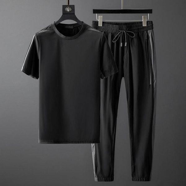 men's tracksuits short sleeve mens sets (t-shirt+pants) luxury summer splicing sport casual male fashion slim man plus size 5xl, Gray
men's tracksuits short sleeve mens sets (t-shirt+pants) luxury summer splicing sport casual male fashion slim man plus size 5xl, Gray