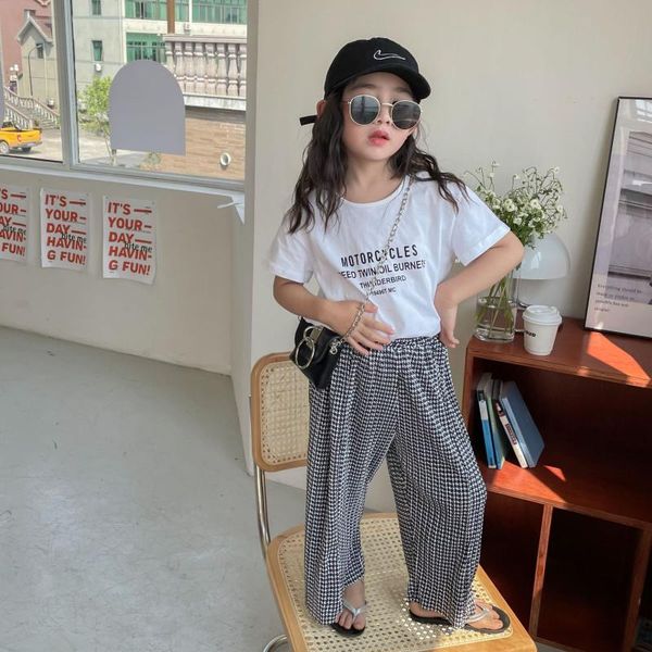 clothing sets 2021 summer arrival girls fashion letter 2 pieces suit plaid pants girl clothes, White
clothing sets 2021 summer arrival girls fashion letter 2 pieces suit plaid pants girl clothes, White