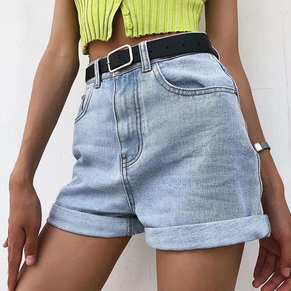 women's white cuff denim shorts sashes summer jeans women streetwear casual fashion hip hop girls loose short femme, White;black
women's white cuff denim shorts sashes summer jeans women streetwear casual fashion hip hop girls loose short femme, White;black
