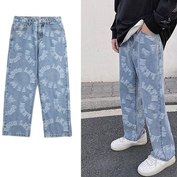 men's jeans autumn 2021 men straight leg fashion letter jacquard mid waist blue denim pants man causal loose wide streetwear
men's jeans autumn 2021 men straight leg fashion letter jacquard mid waist blue denim pants man causal loose wide streetwear