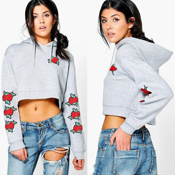 women's hoodies & sweatshirts floral emboridery sweatshirt white black o-collar pullover short coat long sleeve fashion 1128
women's hoodies & sweatshirts floral emboridery sweatshirt white black o-collar pullover short coat long sleeve fashion 1128