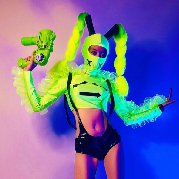 stage wear gogo dancer costumes jazz hip-hop clothes fluorescent green big braid lace sleeve leather overalls rave outfit xs3095, Black;red
stage wear gogo dancer costumes jazz hip-hop clothes fluorescent green big braid lace sleeve leather overalls rave outfit xs3095, Black;red