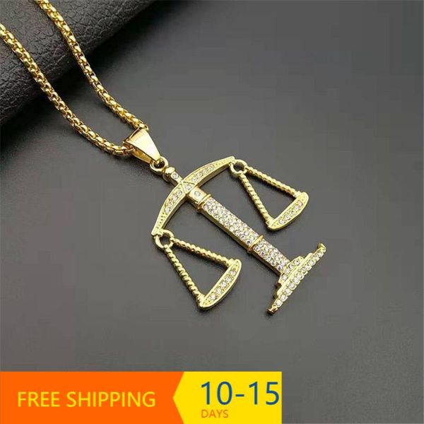 pendant necklaces iced out gold balance libra scale bling cz men's hip hop necklace punk jewelry street rock, Silver
pendant necklaces iced out gold balance libra scale bling cz men's hip hop necklace punk jewelry street rock, Silver