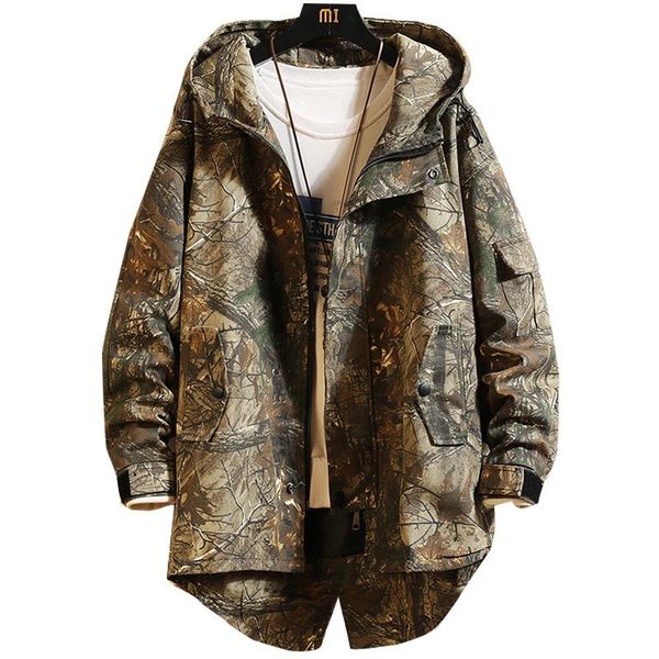 men's trench coats spring camouflage mid-length coat fashion brand loose hooded workwear overweight people plus size hip hop, Tan;black
men's trench coats spring camouflage mid-length coat fashion brand loose hooded workwear overweight people plus size hip hop, Tan;black