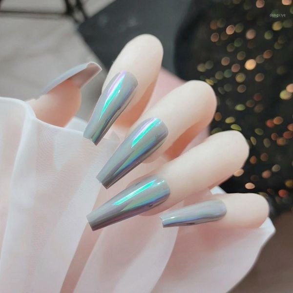 24pcs/box aurora temperament mermaid wearable finished fingernail tip head long tender fake nails suitable girl decor dl1, Red;gold
24pcs/box aurora temperament mermaid wearable finished fingernail tip head long tender fake nails suitable girl decor dl1, Red;gold
