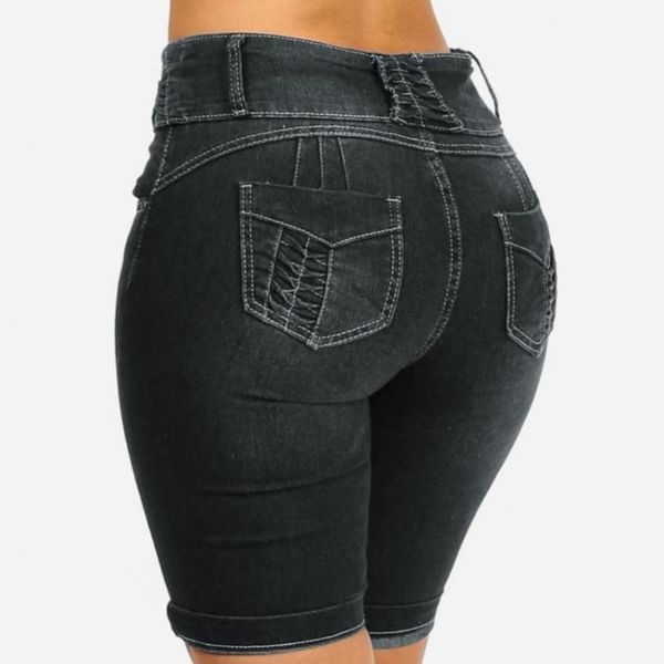women's shorts 65% dropsummer fashion plus size skinny jeans, White;black