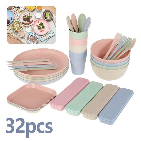 dishes & plates 32pcs wheat straw dinnerware bpa cups bowls knife fork spoon dish cutlery lightweight tableware of
dishes & plates 32pcs wheat straw dinnerware bpa cups bowls knife fork spoon dish cutlery lightweight tableware of