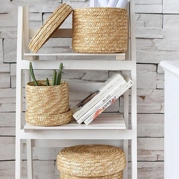 handmade straw woven storage basket with lid desksnack cosmetics toys sundry organizer box balcony clothes laundry baskets
handmade straw woven storage basket with lid desksnack cosmetics toys sundry organizer box balcony clothes laundry baskets