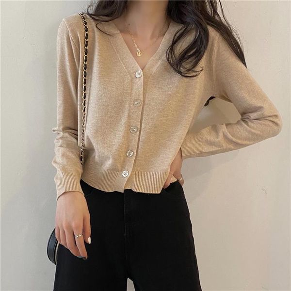 women's knits & tees v-neck sweater korean slim office ladies basic cardigan fashion button short outer cardigans long sleeve crop femm, White
women's knits & tees v-neck sweater korean slim office ladies basic cardigan fashion button short outer cardigans long sleeve crop femm, White