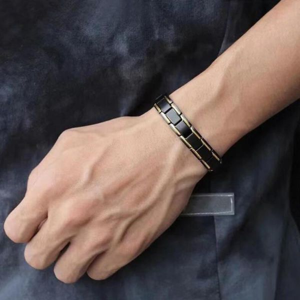 link, chain body slimming weight relieve stress titanium magnetic treatment bracelet hematite beads fashion therapy slim, Black
link, chain body slimming weight relieve stress titanium magnetic treatment bracelet hematite beads fashion therapy slim, Black