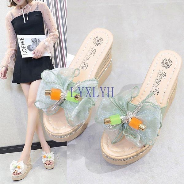 on a wedge shoes slippers casual slipers women heeled mules slides butterfly-knot platform jelly flip flops luxury 2021 high, Black
on a wedge shoes slippers casual slipers women heeled mules slides butterfly-knot platform jelly flip flops luxury 2021 high, Black