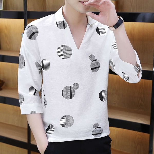 men's casual shirts shirt summer floral ice silk short t-shirt korean v-neck printing loose 3 / 4 half sleeve fashion twlg a4fx, White;black
men's casual shirts shirt summer floral ice silk short t-shirt korean v-neck printing loose 3 / 4 half sleeve fashion twlg a4fx, White;black