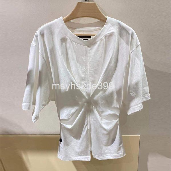 women's t-shirt isabel niche spring and summer knot foreign style design sense short sleeve cotton versatile t-shirt women, White
women's t-shirt isabel niche spring and summer knot foreign style design sense short sleeve cotton versatile t-shirt women, White