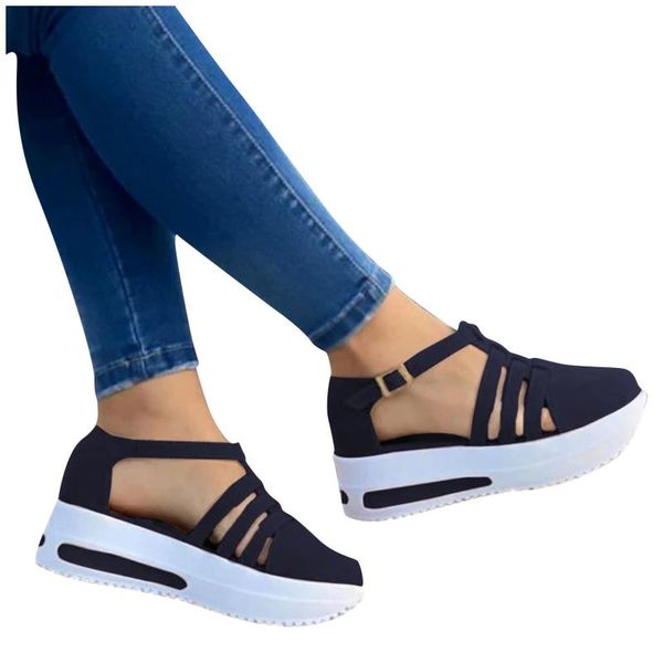 sandals 2021 women's wedges shoes summer women buckle strap solid ladies platform sandalia femme cusual a3, Black
sandals 2021 women's wedges shoes summer women buckle strap solid ladies platform sandalia femme cusual a3, Black