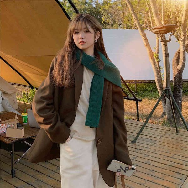 jacket autumn winter thick women coat long sleeve turn down collar korean style slim minimalist ladies suit jacket elegant outerwear 9xvz l9, Black;brown
jacket autumn winter thick women coat long sleeve turn down collar korean style slim minimalist ladies suit jacket elegant outerwear 9xvz l9, Black;brown
