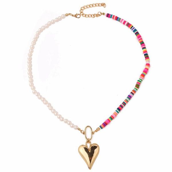 bohemian style heart pendant necklaces for women boho imitation pearls short choker charm necklace jewelry chokers, Golden;silver
bohemian style heart pendant necklaces for women boho imitation pearls short choker charm necklace jewelry chokers, Golden;silver