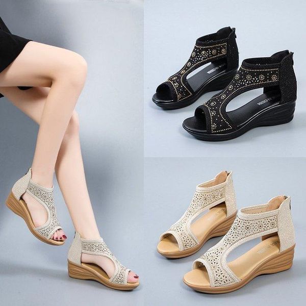 summer ladies high-end orthopedic open-toe sandals retro anti-skid breathable leather casual women's platform shoes dress, Black
summer ladies high-end orthopedic open-toe sandals retro anti-skid breathable leather casual women's platform shoes dress, Black