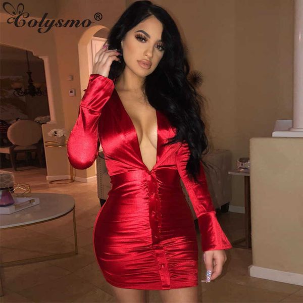 colysmo ruched waist lace up bandage dress deep v neck long flare sleeve party women stretch mini satin es 210527, Black;gray
colysmo ruched waist lace up bandage dress deep v neck long flare sleeve party women stretch mini satin es 210527, Black;gray