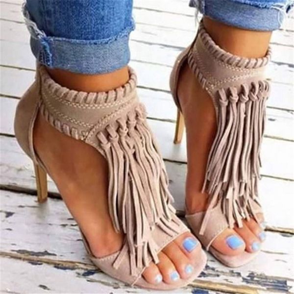 summer fashion women's high heels sandals open toe tassels ankle ladies color black beige stiletto heel
summer fashion women's high heels sandals open toe tassels ankle ladies color black beige stiletto heel