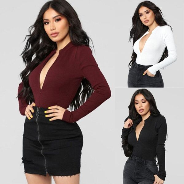 body mechanics clothing brand arrivals women's long sleeve bodycon bodysuit leotard bandage jumpsuit blouse deep v-neck clothes, Black
body mechanics clothing brand arrivals women's long sleeve bodycon bodysuit leotard bandage jumpsuit blouse deep v-neck clothes, Black