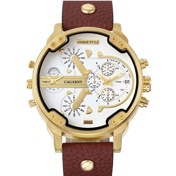 wristwatches men's quartz wrist watch cagarny watches for men big dial dual display man wristwatch army military male clock xfc, Slivery;brown
wristwatches men's quartz wrist watch cagarny watches for men big dial dual display man wristwatch army military male clock xfc, Slivery;brown