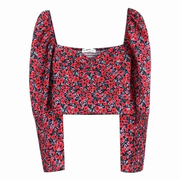 flower printingt square collar women slim shirt crop autumn leisure lady puff sleeve blouse s6569 210323, White
flower printingt square collar women slim shirt crop autumn leisure lady puff sleeve blouse s6569 210323, White