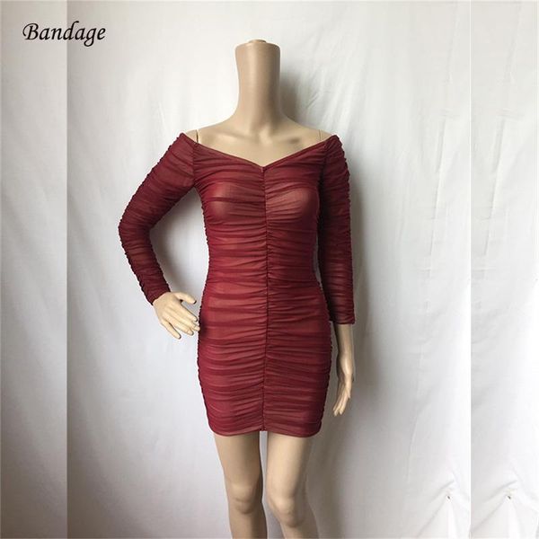 casual dresses long sleeve slash neck strapless dress fashion draped mesh party celebrity going out women bodycon vestido autumn2021, Black;gray
casual dresses long sleeve slash neck strapless dress fashion draped mesh party celebrity going out women bodycon vestido autumn2021, Black;gray