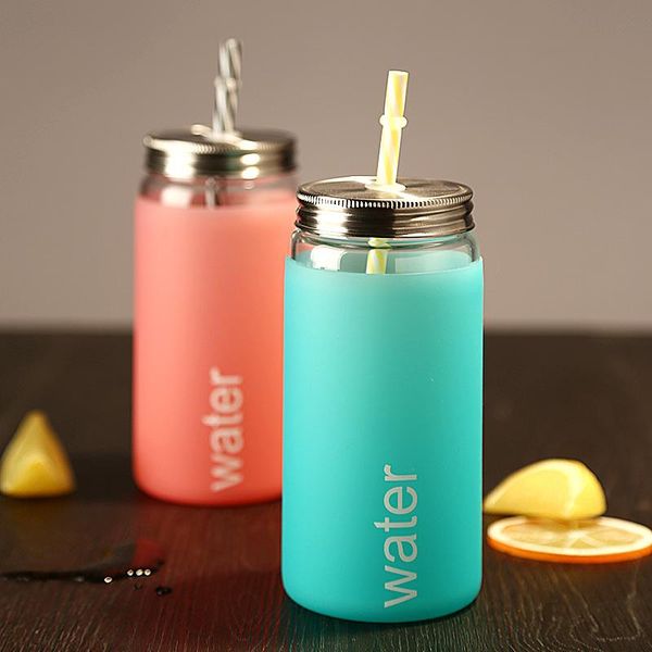water bottles 500ml large capacity creative straw glass bottle colorful silicone sleeve (green pink)
water bottles 500ml large capacity creative straw glass bottle colorful silicone sleeve (green pink)