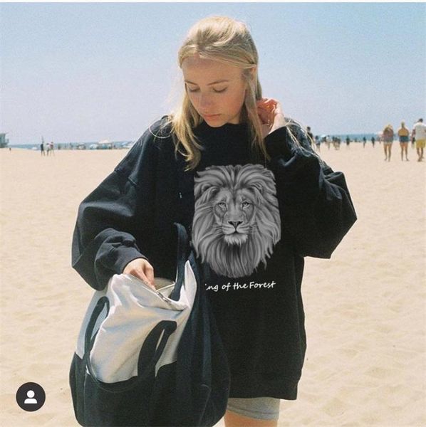 women's hoodies & sweatshirts women lion's head print front sweatshirt oversized in black
women's hoodies & sweatshirts women lion's head print front sweatshirt oversized in black