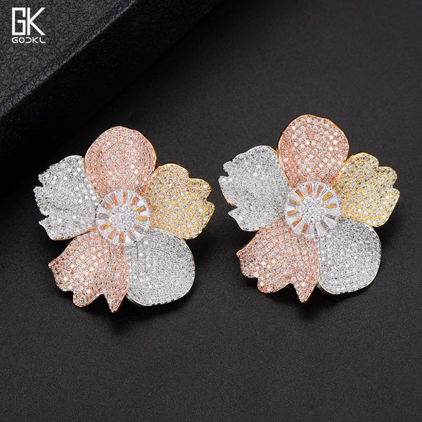 stud godki luxury 3 tone flower big earrings for women wedding clear crystal zircon cz dubai bridal earring bohemian 2021, Golden;silver
stud godki luxury 3 tone flower big earrings for women wedding clear crystal zircon cz dubai bridal earring bohemian 2021, Golden;silver