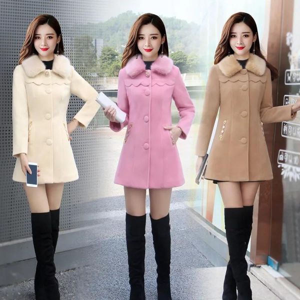 women's wool & blends jackets 2021autumn winter mid-length woolen coat women' loose single-breasted elegant overcoat female outerw, Black
women's wool & blends jackets 2021autumn winter mid-length woolen coat women' loose single-breasted elegant overcoat female outerw, Black