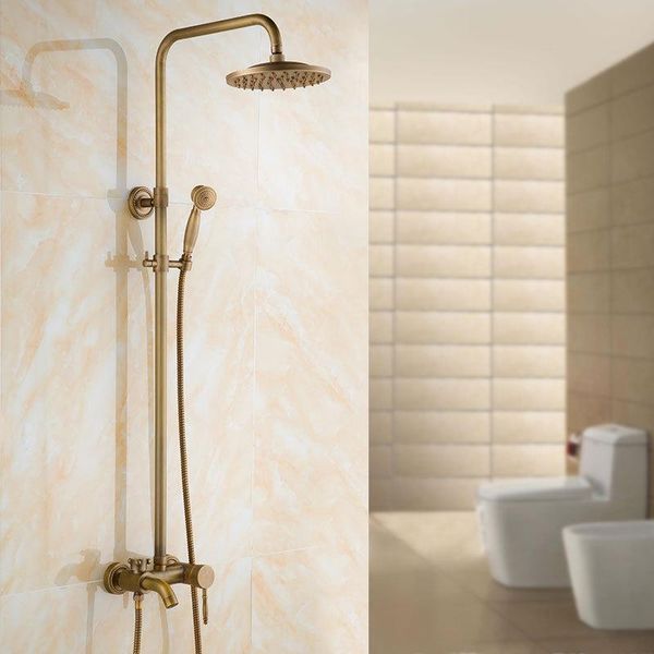 wall mounted mixer valve rainfall antique brass shower faucet bathtub + 8" head hand hose bathroom sets
wall mounted mixer valve rainfall antique brass shower faucet bathtub + 8" head hand hose bathroom sets