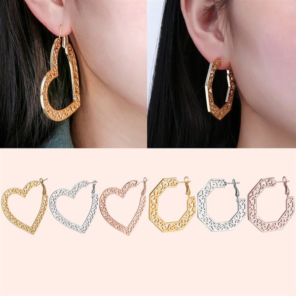 ear accessories popular pattern earrings set combination creative personality fashion hollow earrings, Silver
ear accessories popular pattern earrings set combination creative personality fashion hollow earrings, Silver