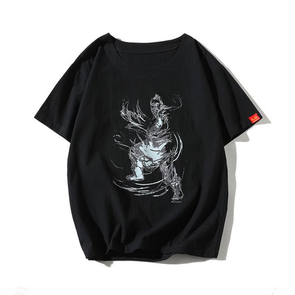 2021 new summer chinese style taiji cotton and hemp drop shoulder short sleeve t-shirt men's fashion brand loose base, White;black
2021 new summer chinese style taiji cotton and hemp drop shoulder short sleeve t-shirt men's fashion brand loose base, White;black