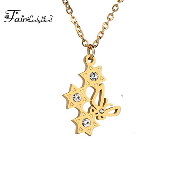 pendant necklaces fairladyhood arrival gold stars necklace for women stainless steel cubic zirconia butterfly wedding gift, Silver
pendant necklaces fairladyhood arrival gold stars necklace for women stainless steel cubic zirconia butterfly wedding gift, Silver