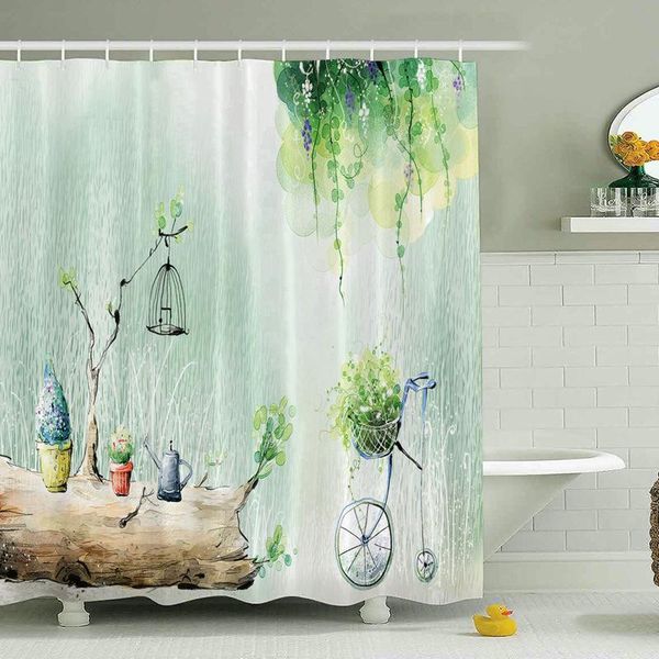 natural plant and bicycle painting shower curtain set with 12 hooks bathroom decoration curtains
natural plant and bicycle painting shower curtain set with 12 hooks bathroom decoration curtains