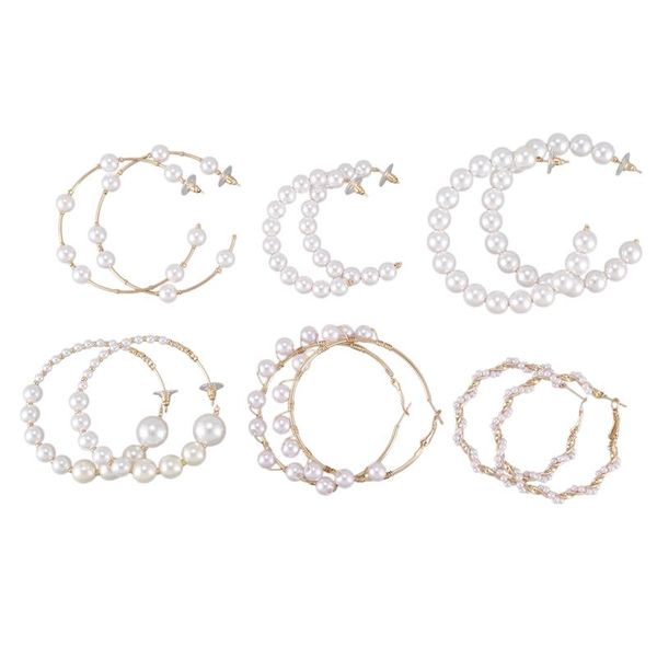fashion pearl c-shaped earrings women's simple wild half circle 6 pairs dangle & chandelier, Silver
fashion pearl c-shaped earrings women's simple wild half circle 6 pairs dangle & chandelier, Silver