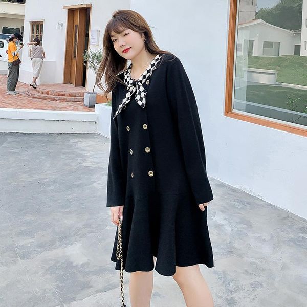 casual dresses elegant bow neck women long sleeve dress black color button loose autumn vestidos winter plus size womens clothing xl-3xl y15, Black;gray
casual dresses elegant bow neck women long sleeve dress black color button loose autumn vestidos winter plus size womens clothing xl-3xl y15, Black;gray